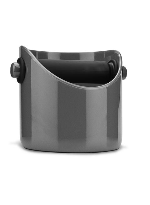 Dreamfarm Grindenstein Sturdy, Compact, Modern Espresso Coffee Grind Knock Box, Space-Saving Design for Easy Use and Cleanup, Durable, Coffee Knock Box for Home Baristas, Silver Silver 10.2x11cm