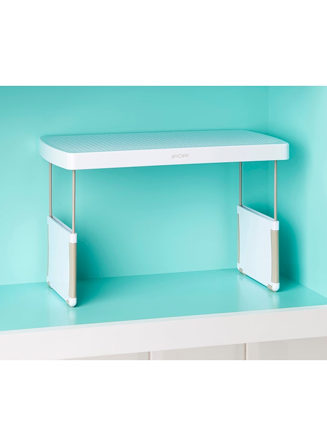 YouCopia - YouCopia - Store More 13-Inch Height Adjustable Kitchen Cabinet Shelf Organizer - White - 50089 White/Brown 13inch - Image 1