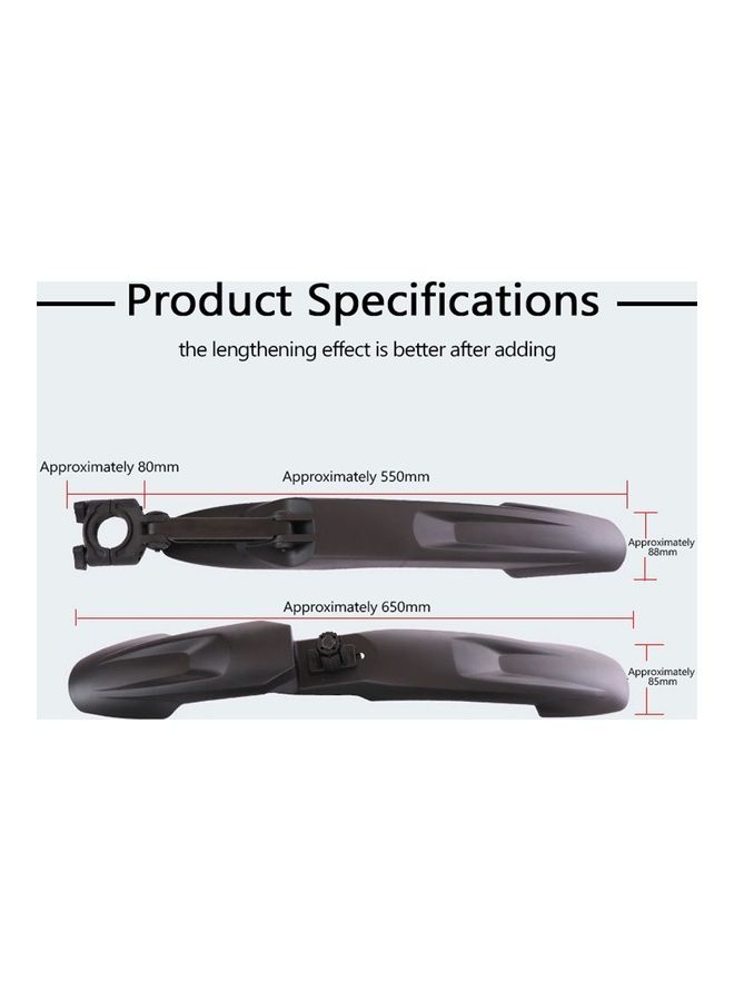 Generic - 2-Piece Bicycle Rear Front Mudguard Set - Image 1