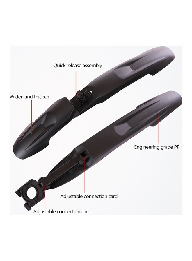 Generic - 2-Piece Bicycle Rear Front Mudguard Set - Image 1
