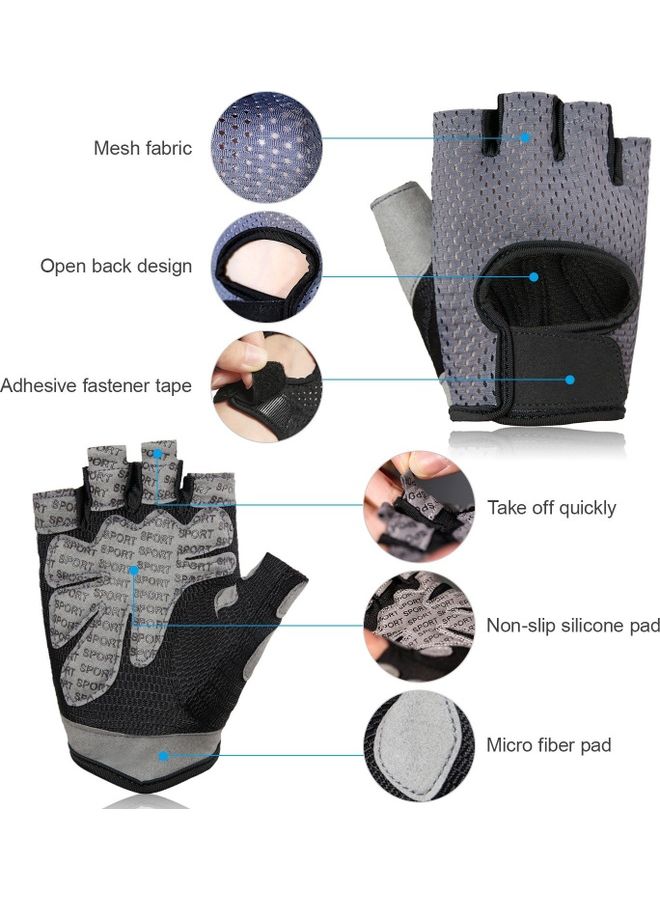 Generic Weight Lifting Half Finger Fitness Gloves - Image 2