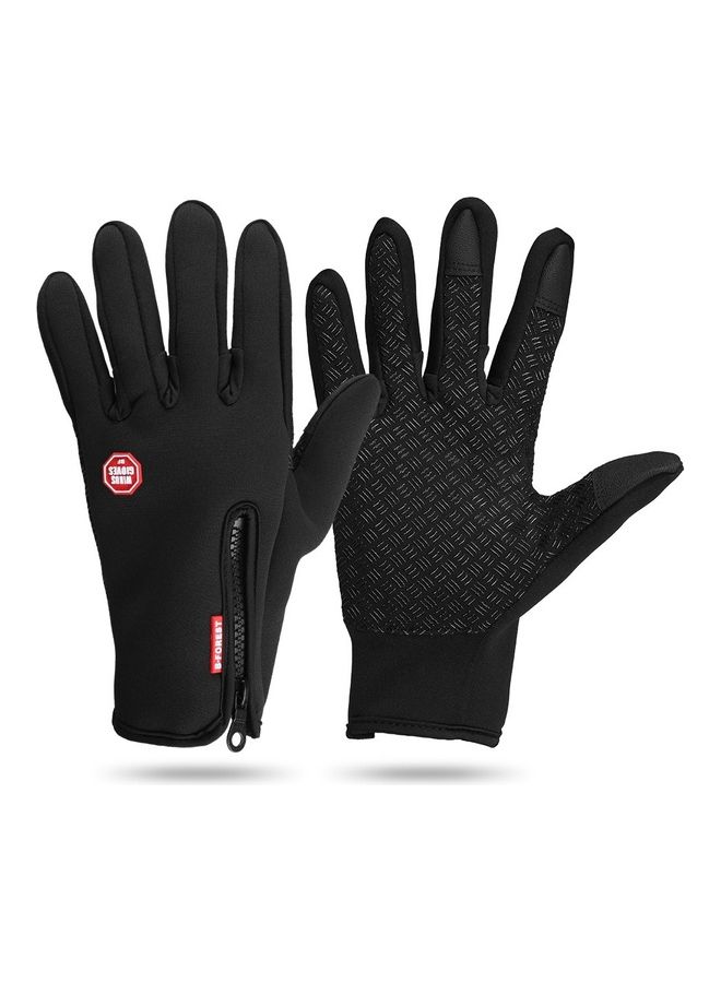 Generic Touch Screen Winter Leather Gloves  - Image 1