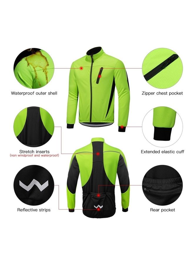 Generic Windproof Thermal Fleece Cycling Jacket  - Image 4