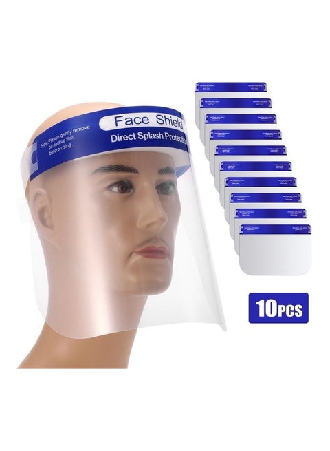 10-Piece Transparent Face Shield