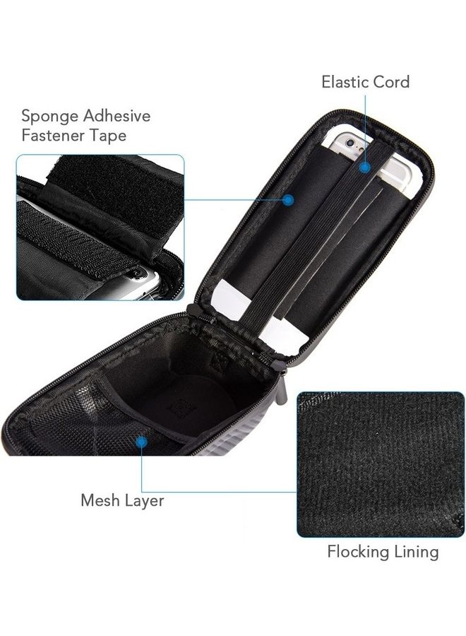 Generic Bicycle Frame Front Tube Bag With Touchscreen Phone Case  - Image 5