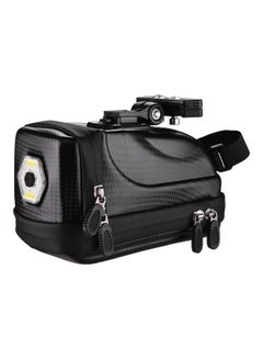 Hard Shell Bicycle Saddle Bag With Taillight And Rain Cover