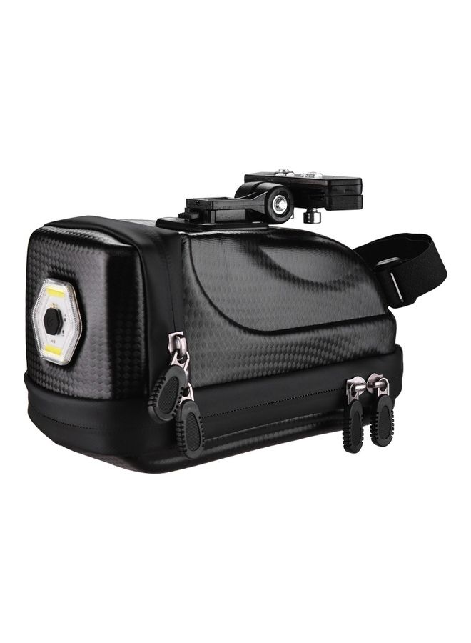 Generic - Hard Shell Bicycle Saddle Bag With Taillight And Rain Cover - Image 1