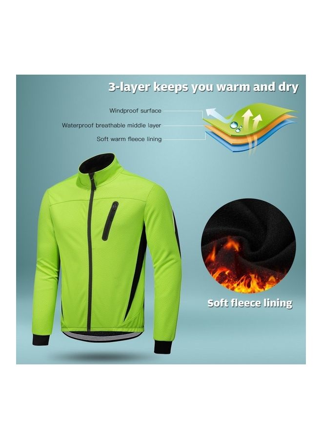 Generic Windproof Thermal Fleece Cycling Jacket  - Image 1
