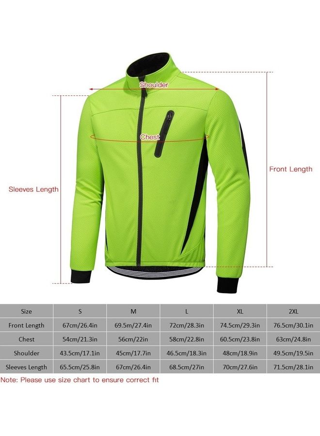 Generic Windproof Thermal Fleece Cycling Jacket  - Image 2