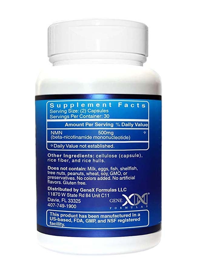 Genex Formulas - GENE NMN Stabilized Form 500mg Capsules - Image 1