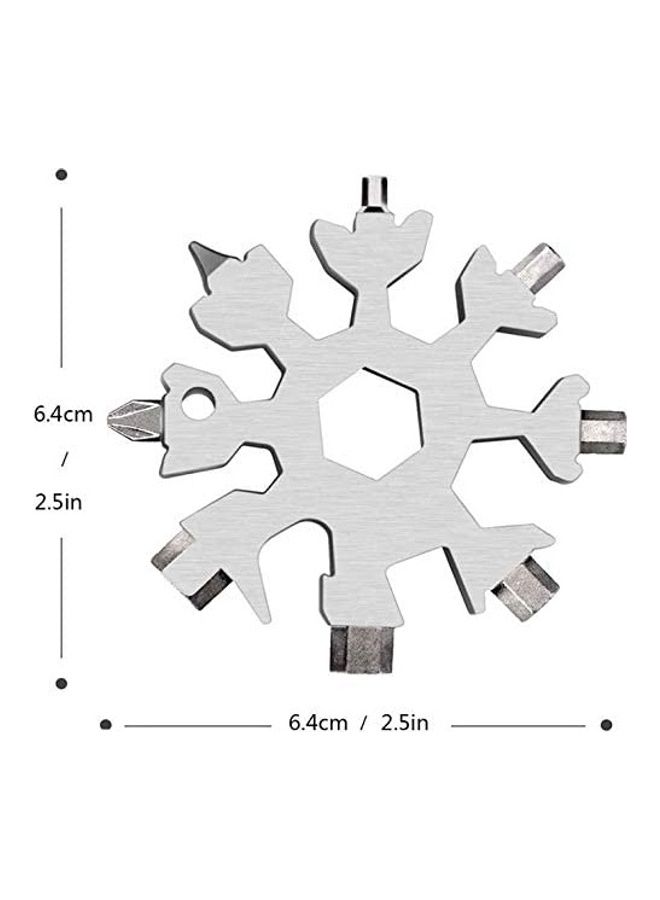 19-In-1 Stainless Steel Snowflake Multi-Tool