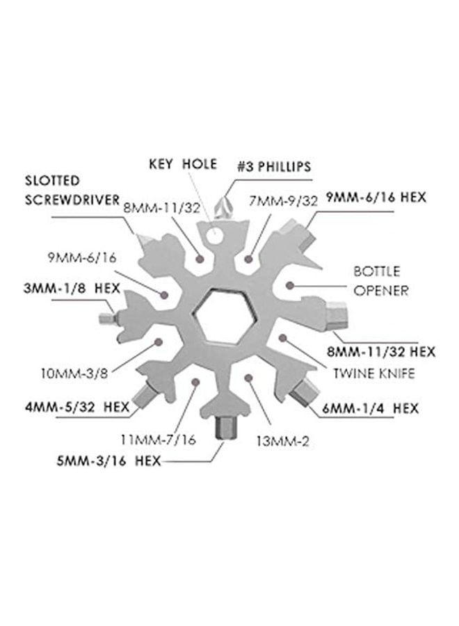 19-In-1 Stainless Steel Snowflake Multi-Tool