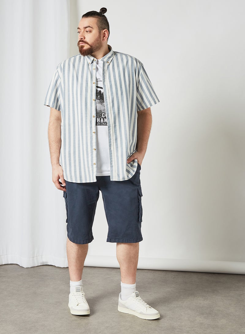 North 56°4 - Plus Size Cargo Shorts Navy Blue - Image 1