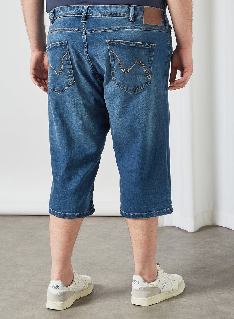 North 56°4 Plus Size Washed Capri Pants Blue  - Image 2