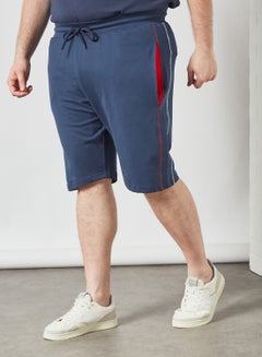 Plus Size Drawstring Sweat Shorts Navy