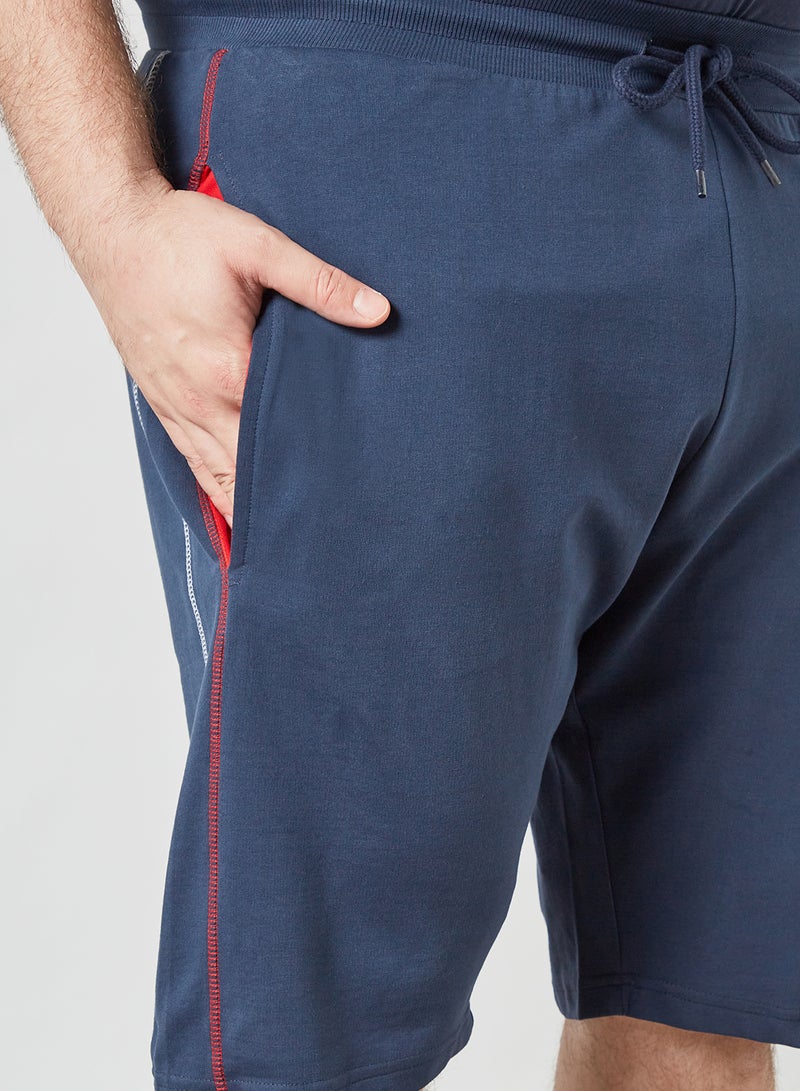 North 56°4 - Plus Size Drawstring Sweat Shorts Navy - Image 1