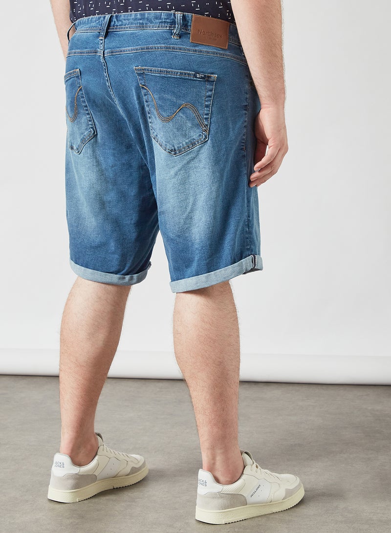 North 56°4 - Plus Size Roll Up Hem Shorts Blue - Image 1