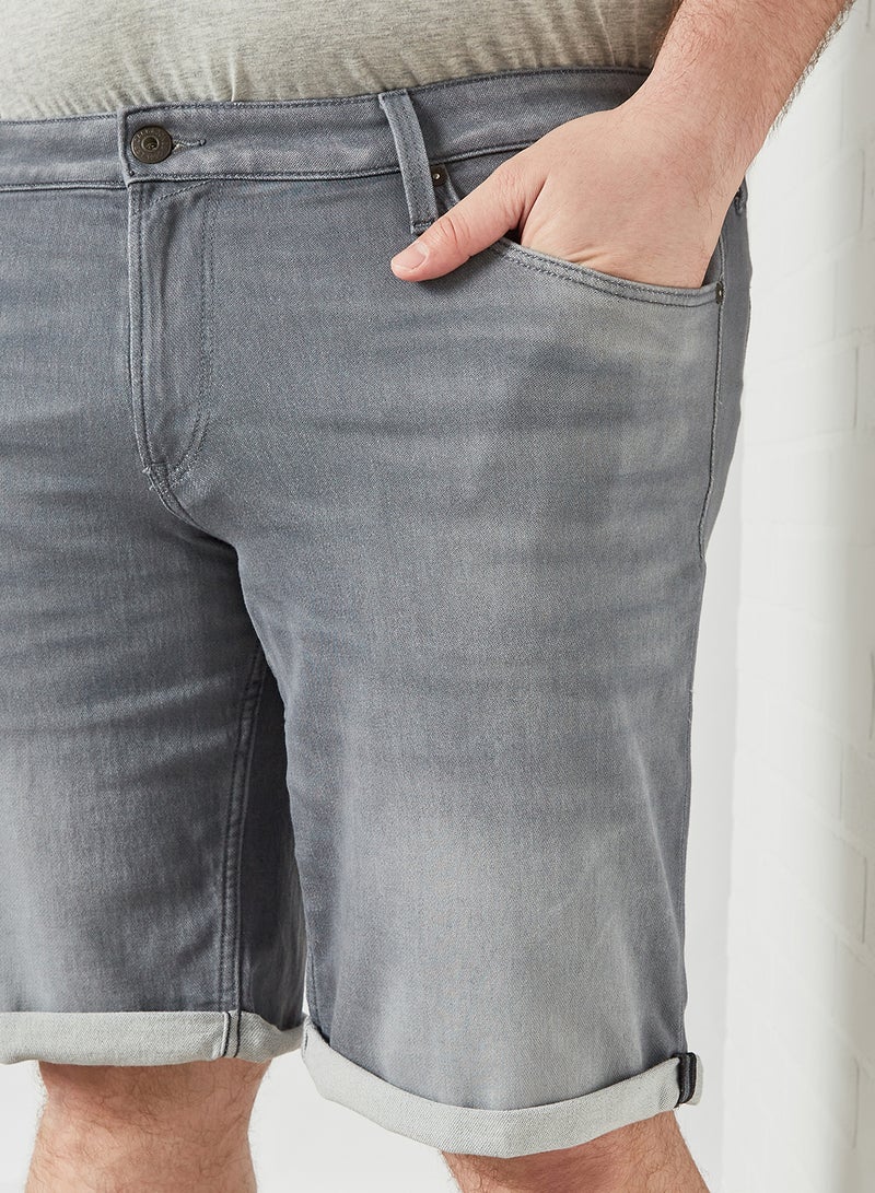 JACK & JONES - Plus Size Roll Up Hem Shorts Grey - Image 1