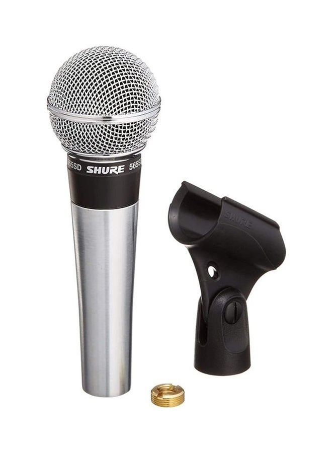 Shure Classic Vocal Microphone Cardioid Pickup Pattern Studio Ready Pop Filter For Live Singing & Performance 565SD-LC Silver  - Image 1
