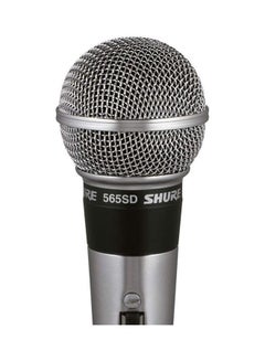 Shure Classic Vocal Microphone Cardioid Pickup Pattern Studio Ready Pop Filter For Live Singing & Performance 565SD-LC Silver  - Image 2
