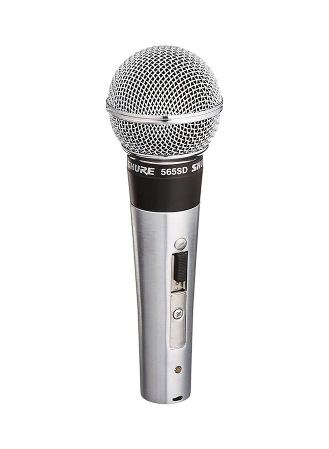 Shure Classic Vocal Microphone Cardioid Pickup Pattern Studio Ready Pop Filter For Live Singing & Performance 565SD-LC Silver  - Image 3