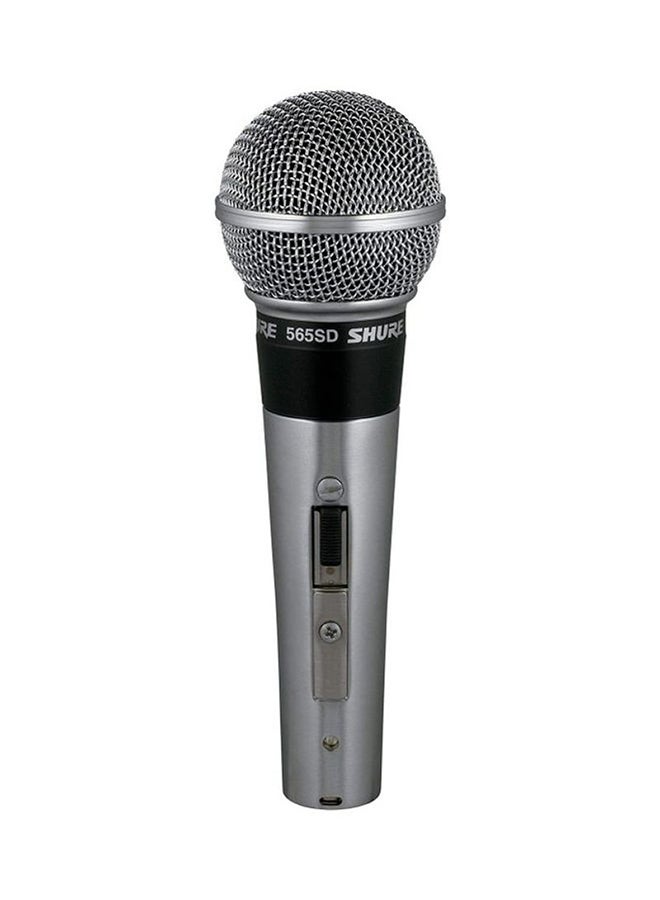 Shure Classic Vocal Microphone Cardioid Pickup Pattern Studio Ready Pop Filter For Live Singing & Performance 565SD-LC Silver  - Image 5