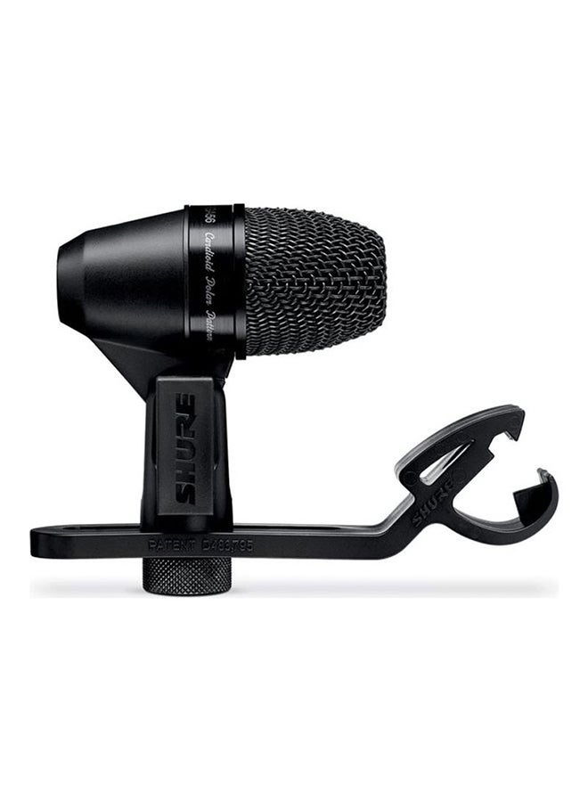 Shure Cardioid Dynamic Snare & Tom Microphone For Musical Instrument Performance Low Frequency Recording & Audio Clarity PGA56-XLR Black  - Image 1