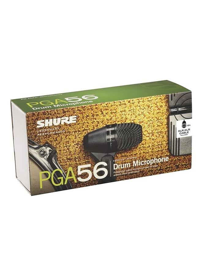 Shure Cardioid Dynamic Snare & Tom Microphone For Musical Instrument Performance Low Frequency Recording & Audio Clarity PGA56-XLR Black  - Image 4