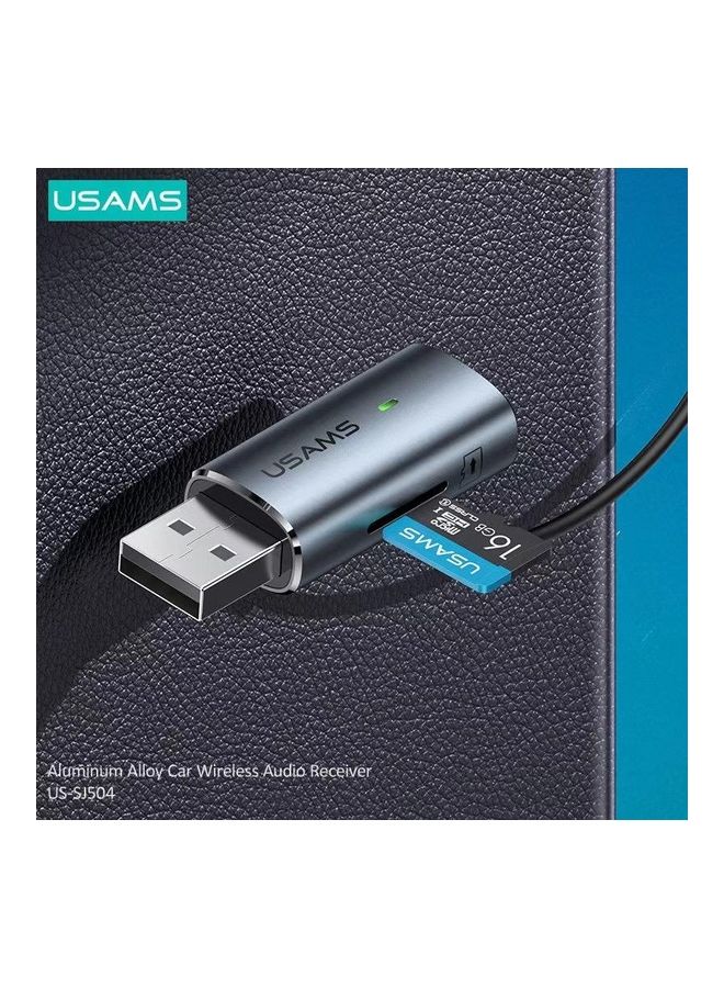 أوسامس جهاز استقبالٍ صوتي لاسلكي للسيارة مصنوع من سبيكة الألومنيوم رمادي/أسود - Image 3