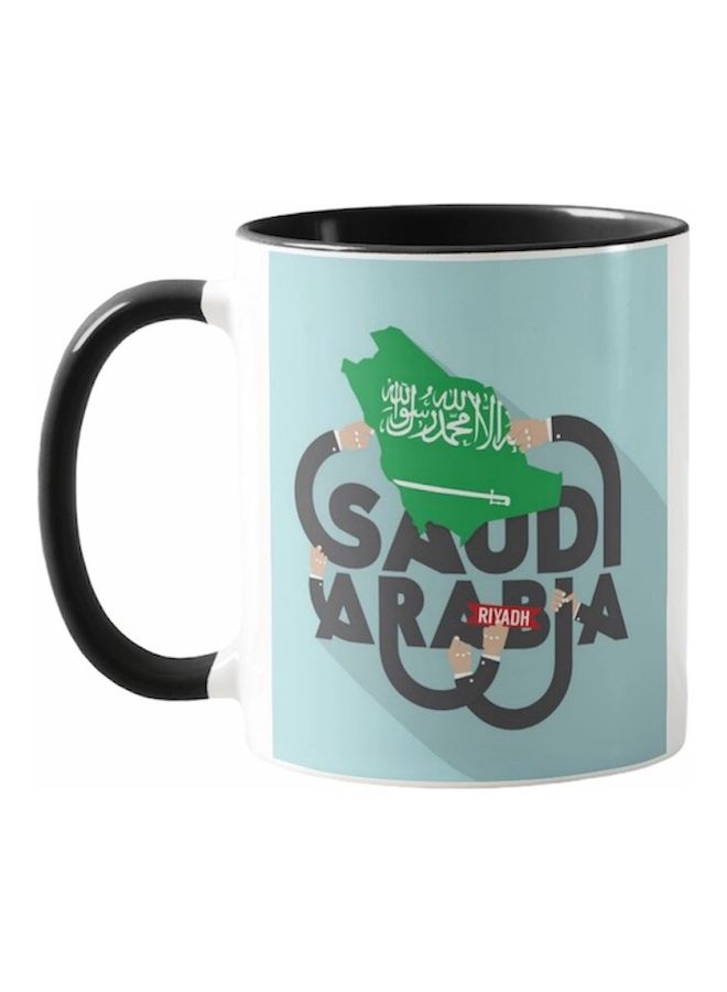 مج قهوة من السيراميك مزين بطبعة متعدد الألوان - Image 1