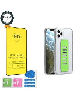 NAISU Protective Case Cover for Apple iPhone 11 with 9D Screen Protector Green/Clear 