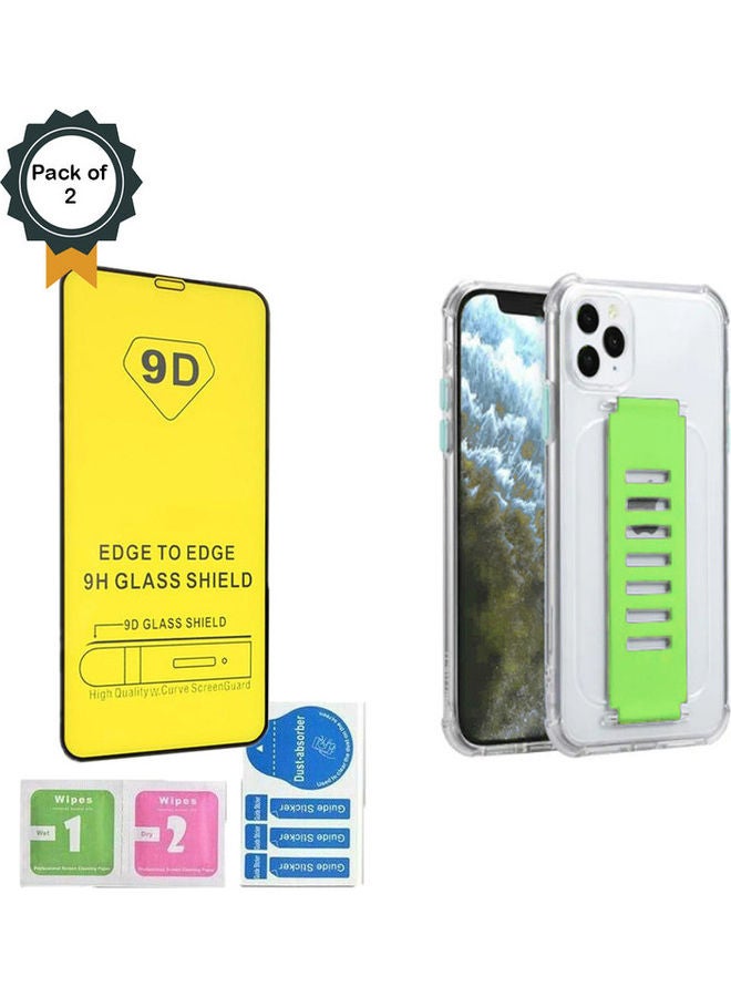 NAISU Protective Case Cover for Apple iPhone 11 with 9D Screen Protector Green/Clear