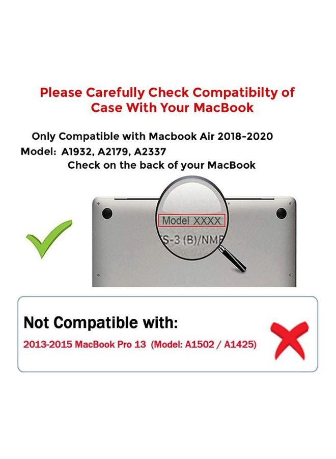 أو أوزون غطاء حماية صلب شفاف لجهاز ماك بوك إير M1 قياس 13 بوصة/ماك بوك إير ريتينا أزرق غامق - Image 5