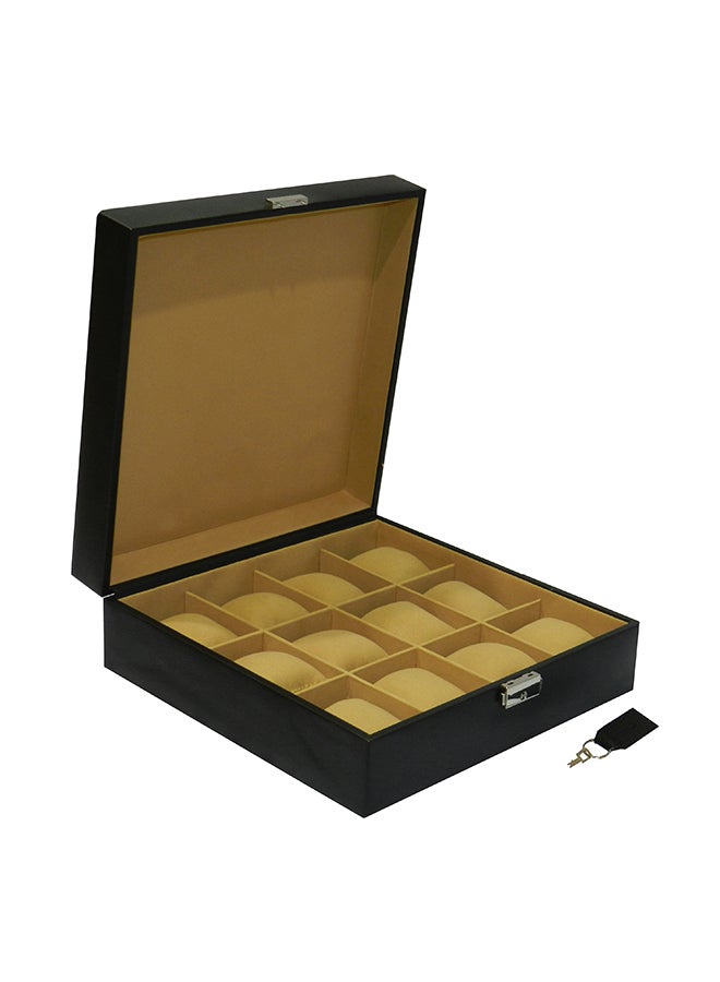 LAVERI LEATHER Premium PU Leather Watch Display Box Organizer