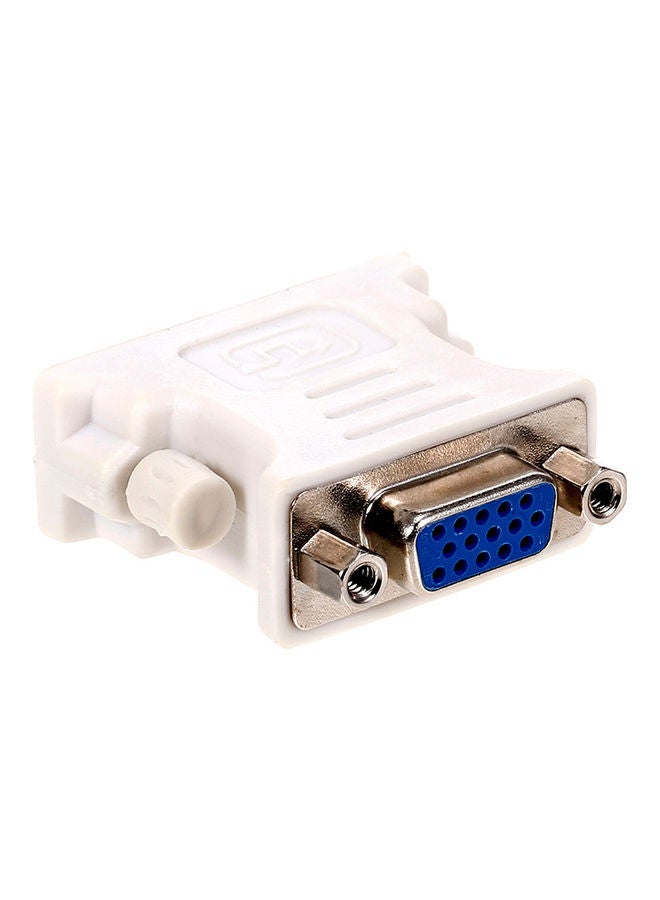 DVI To VGA Adapter White  - Image 1