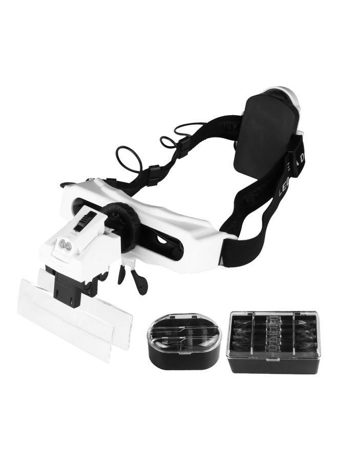 KKmoon Head-Mounted Magnifier With LED Light Black/White - Image 1