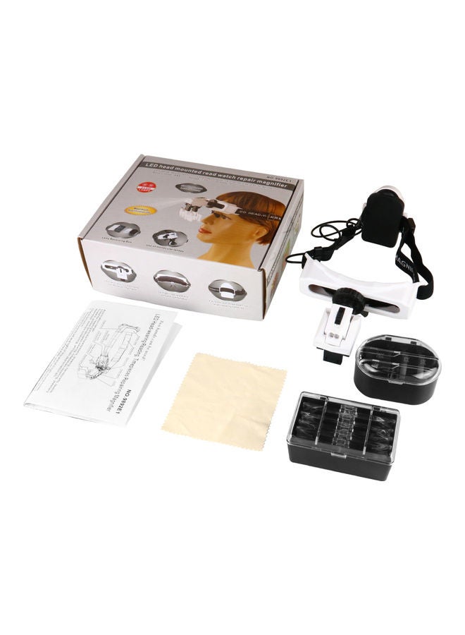 KKmoon Head-Mounted Magnifier With LED Light Black/White - Image 4