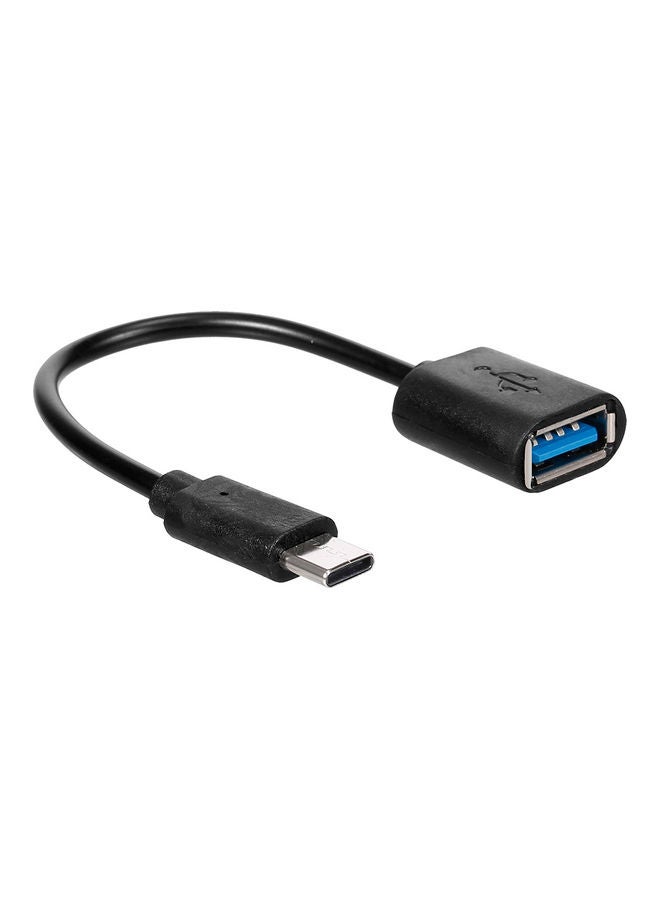 كابل محول من Type-C إلى USB 3.0 أسود - Image 1