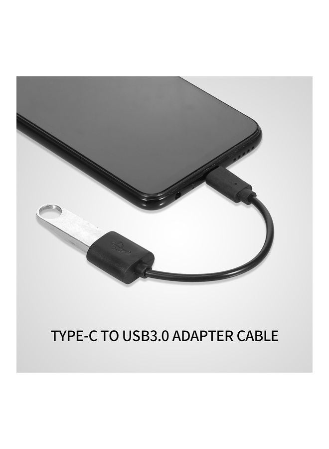 كابل محول من Type-C إلى USB 3.0 أسود - Image 2