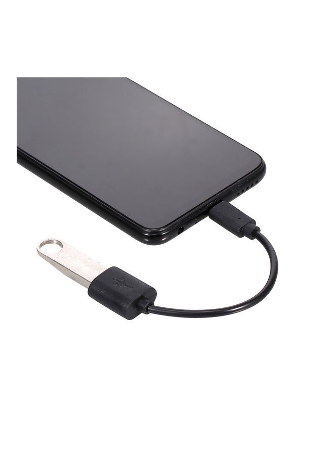 كابل محول من Type-C إلى USB 3.0 أسود - Image 3