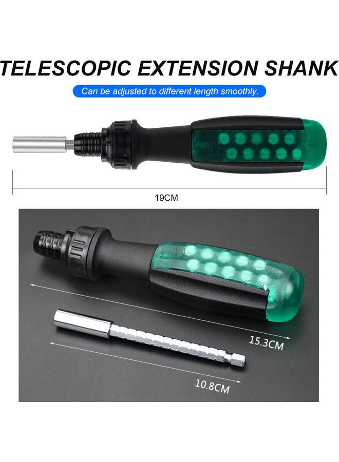 KKmoon 11-In-1 Portable Multibit Screwdriver Green/Black/Silver - Image 4