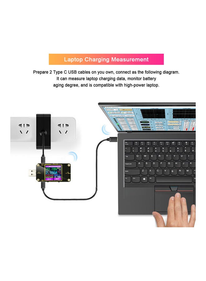 KKmoon Type C USB Voltage Tester White - Image 5