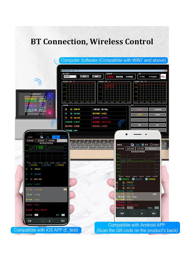 KKmoon Electric Energy Tester Black - Image 3