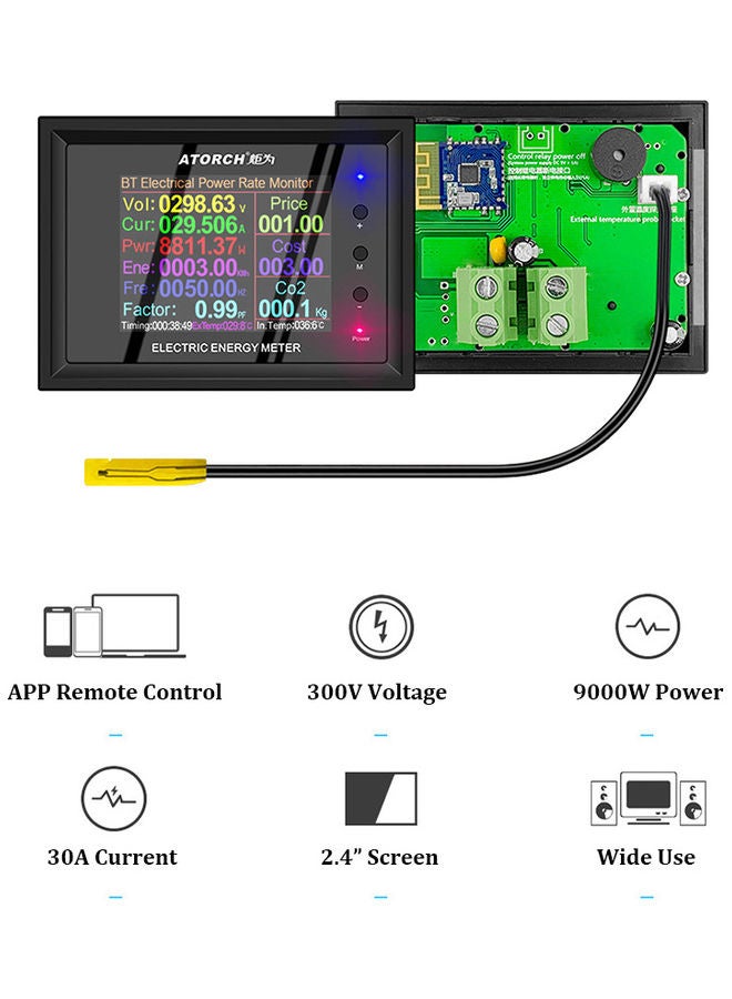 KKmoon Electric Energy Tester Black - Image 4