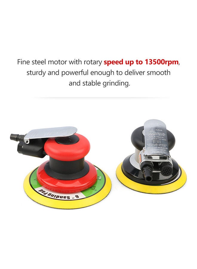 KKmoon Pneumatic Orbital Sander Yellow/Black/Silver - Image 3