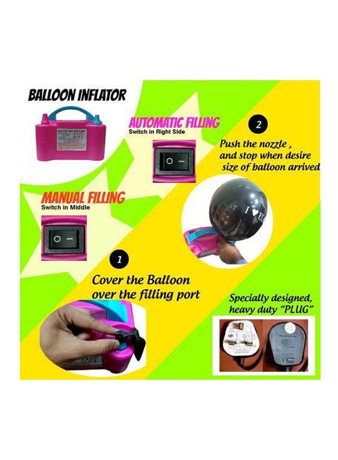 Generic Electric Balloon Blower Air Pump Inflator Portable Dual Nozzle Party Machine  - Image 2
