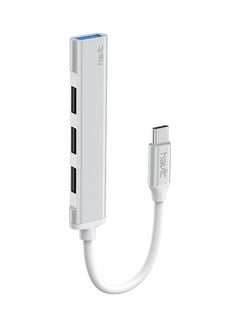 havit 4-In-1 Type C Aluminium Alloy HUB Silver/White  - Image 1