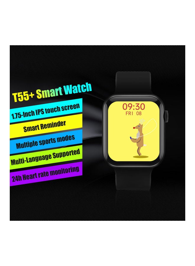 Generic T55+ Smartwatch Black  - Image 1