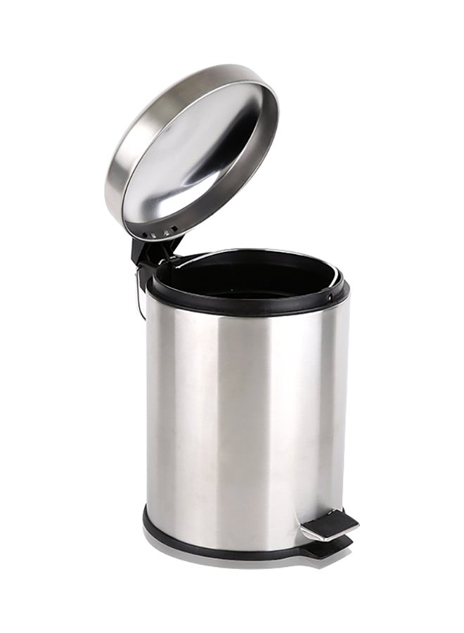 Amal Stainless Steel Pedal Trash Bin For Home, Office And Restaurant Premium Quality Silver 29.2 x 45cm - Image 2