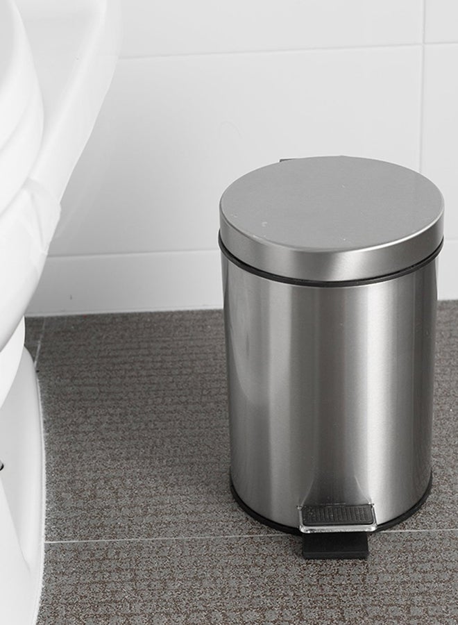 Amal Stainless Steel Pedal Trash Bin For Home, Office And Restaurant Premium Quality Silver 29.2 x 45cm - Image 1